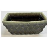 (D) Hull Pottery Green Shell Embossed Glazed