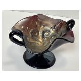 Dugan? Carnival Glass Compote 4'