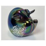 PENCO GLASS IRIDESCENT PIG FIGURINE /PAPERWEIGHT