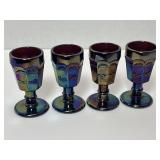 4) Mosser  Carnival Cobalt Iridescent Cherry &