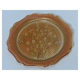 9 1/2' Marigold Iris & Herringbone Plate