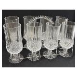 Set of 8 Cristal d' Arques Durand Longchamp