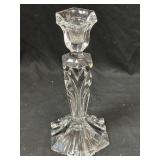 Vintage Crystal Pressed Glass Candlestick 7¼' w/