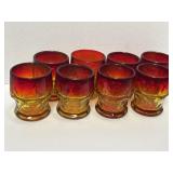 8 Amberina 4' Tumblers