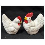 Vintage Chicken Rooster & Hen Salt & Pepper