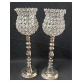 2) 15 1/2' Acrylic Votive Candle Holders