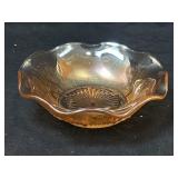 8 Jeanette Glass Marigold Ruffled Edge Relish