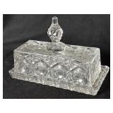 Pressed Glass Butter Dish 7' x 5'