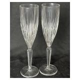 2 Mikasa Fluted Champagne Glasses 9'