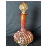 Imperial Carnival Glass Decanter 10 1/2'