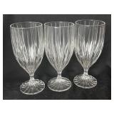 3 Mikasa Water Goblets 7'