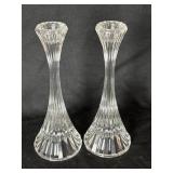 MIKASA Park Lane Crystal Candlestick Holders 8'