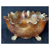 VTG Fenton Carnival Glass Orange Marigold Tree