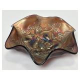 6' Fenton Carnival Glass Ruffled Edge Bowl