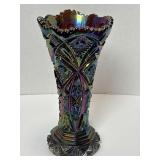 Imperial Carnival Glass Vase 10'