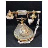 Vintage Crystal Cut Landline Phone Victorian