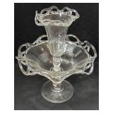 Vintage Imperial Glass Crocheted Open Lace
