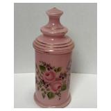Hand painted Shabby Chic Apothecary Jar 13'