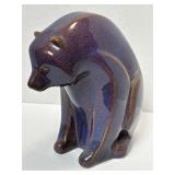 Scandinavian Vintage Blue Brown Drip Glaze