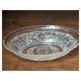 2 Tiara Sandwich Glass Celery Dishes 8 1/2' x 6'