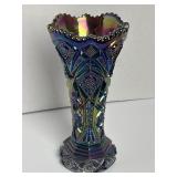 Imperial Carnival Glass Vase 9 1/2'