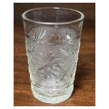 8 Tiara Sandwich Glass Tumblers 3 1/2'