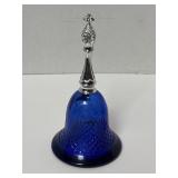 Vintage Avon 1976 Empty Cobalt Blue Glass Bell