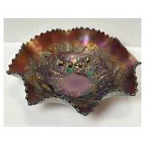 Northwood? Amethysts Carnival Glass Ruffled Edge