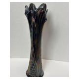 Fenton Amethyst Carnival Glass Stretched Diamond