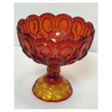 Vintage L. E. Smith Glass Amberina Moon & Stars