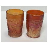 2 Fenton Lattice and Grape c. 1912 Marigold