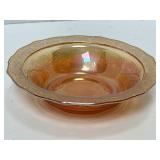 9 VINTAGE INDIANA Marigold CARNIVAL GLASS BOWL 5'