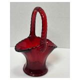 7' Ruby Glass Basket