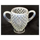 Vintage FENTON White French Opalescent Hobnail