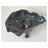 Dugan Cherry & Cable Carnival Glass Ruffle Edge