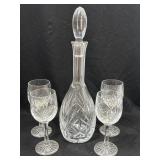 Marquis? Decanter & 4 Goblets
