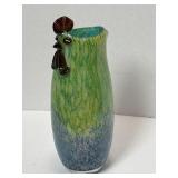 Murano Style Blown Art Glass Vase 10 1/2'