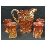 IMPERIAL CARNIVAL GLASS MARIGOLD TIGER LILY WATER