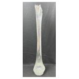 27' Clear Iridescent Swung Glass Vase