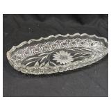 10 1/2' x 4 1/2' Crystal Celery Dish
