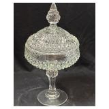 12 1/2' Diamond Point Candy Compote