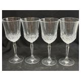 4 Cristal d'Arques Longchamp Lead Crystal
