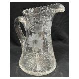 American Brilliant Cut 10' Pitcher-Chipped