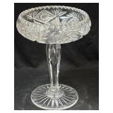 American Brilliant Cut Compote 9'