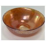 Set Of 7 Vintage Marigold Carnival Glass Berry