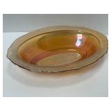 Federal Glass Normandie Marigold Carnival Oval