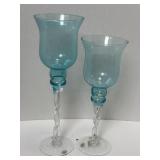 2) Home Essentials Hurricane Style Candle Holders
