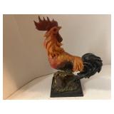 Poly resin rooster decor damaged as pictured 13'