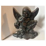Cast iron angel door stop 11'