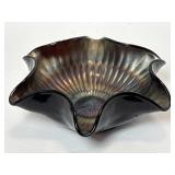 Northwood Carnival Glass Ruffled Edge Bowl 6'